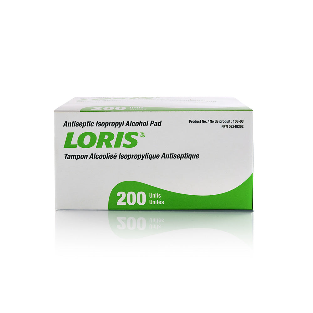 70% Isopropyl | LORIS Isopropyl Alcohol Antiseptic Swabs (200/box)