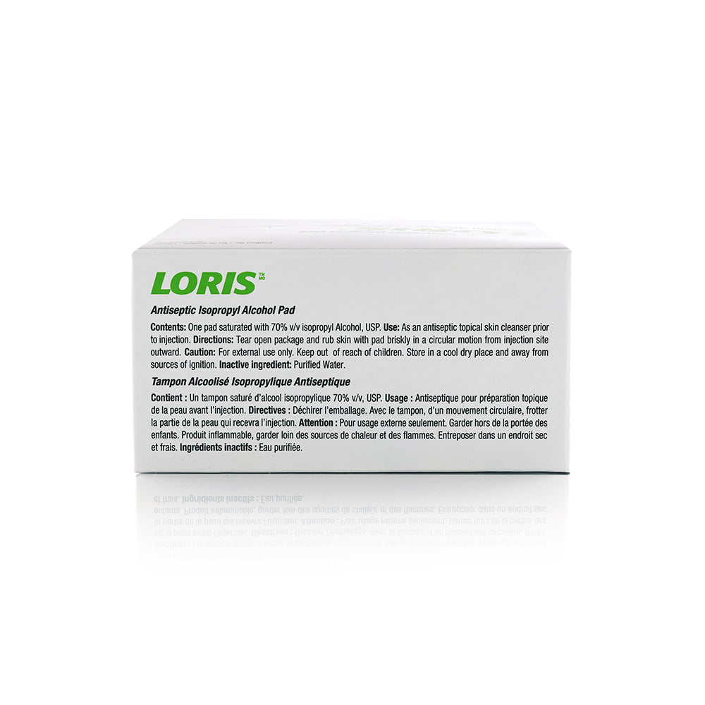 70% Isopropyl | LORIS Isopropyl Alcohol Antiseptic Swabs (200/box)
